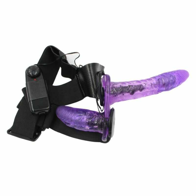 Double-Ended Vibrating Strap-On Dildo — product view 5