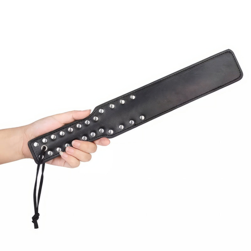 Black Faux Leather Spanking Paddle — product view 2