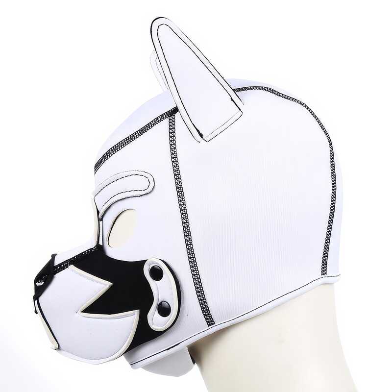 White Dog BDSM Mask — product view 2