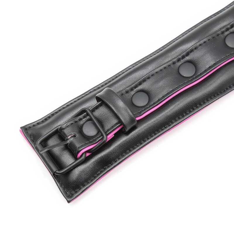 Wrist Padded Black & Pink Bondage Restraints — product view 5