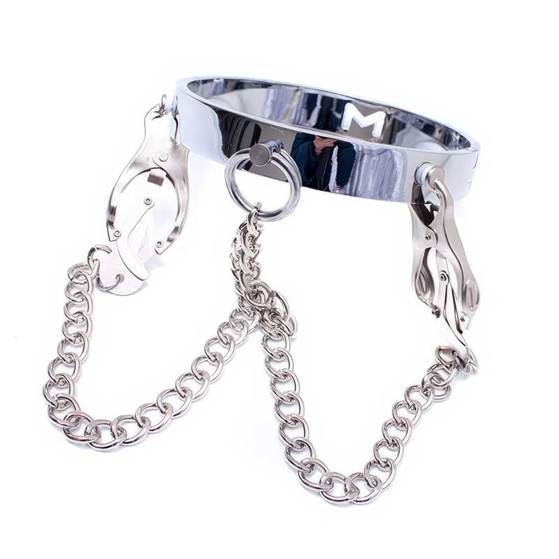Butterfly stål Collar med Nipple Clamps — produktvisning 4