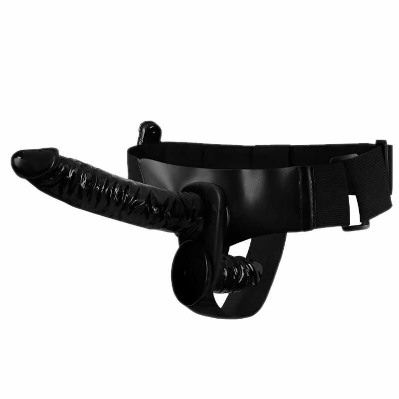 Double-Ended Vibrating Strap-On Dildo — product image