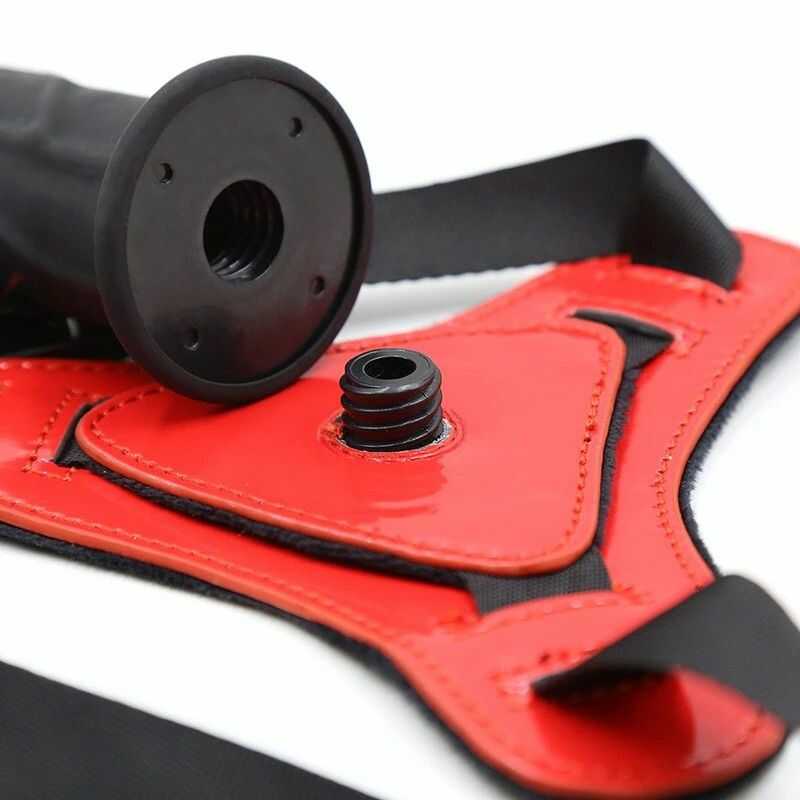 Black Realistic Strap-On Dildo — product view 3