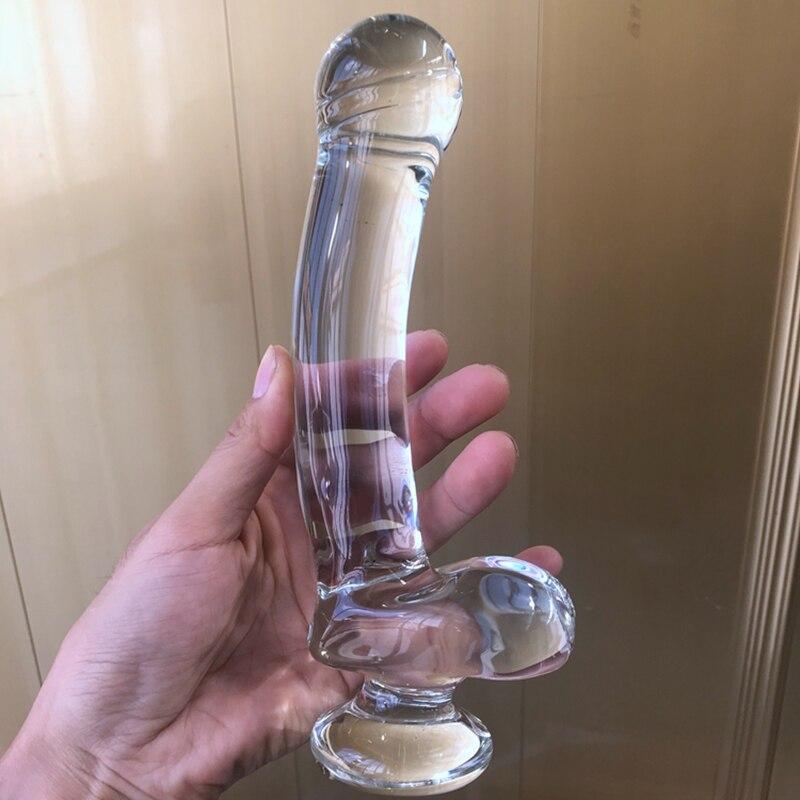 Dildo realista de cristal — vista 3 del producto