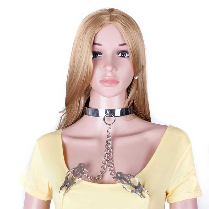 Butterfly Steel Collar with Nipple Clamps — product view 2