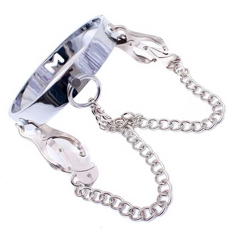 Butterfly Steel Collar with Nipple Clamps — product view 5