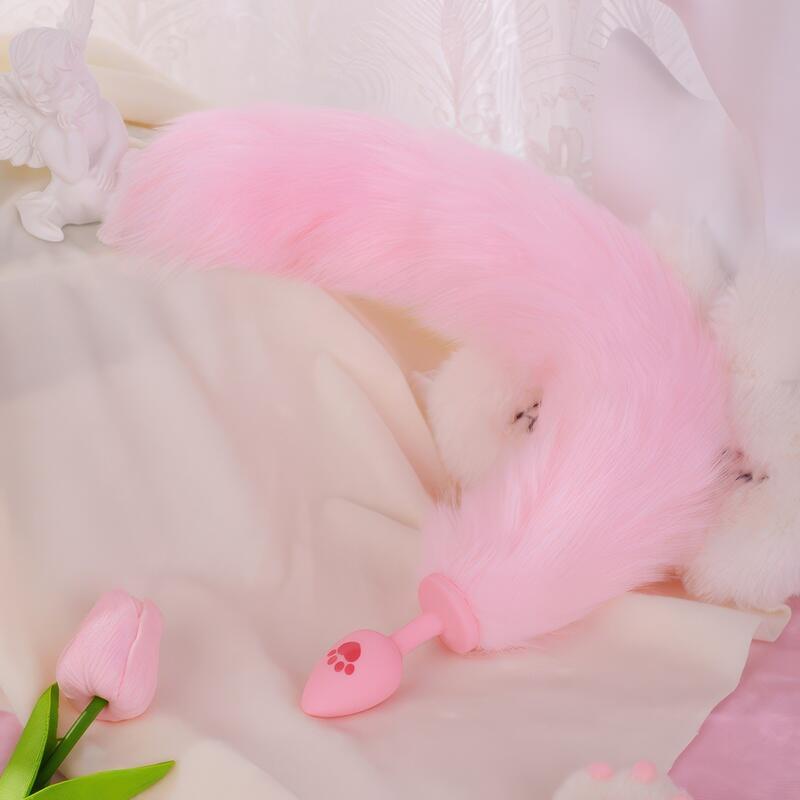 Pink Bunny Tail Butt Plug — product view 14