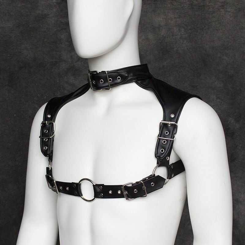 Men's Chest Harness and Collar — product view 3