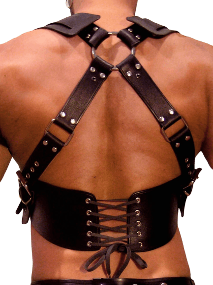 Leather Fetish Harness for Men — product view 2