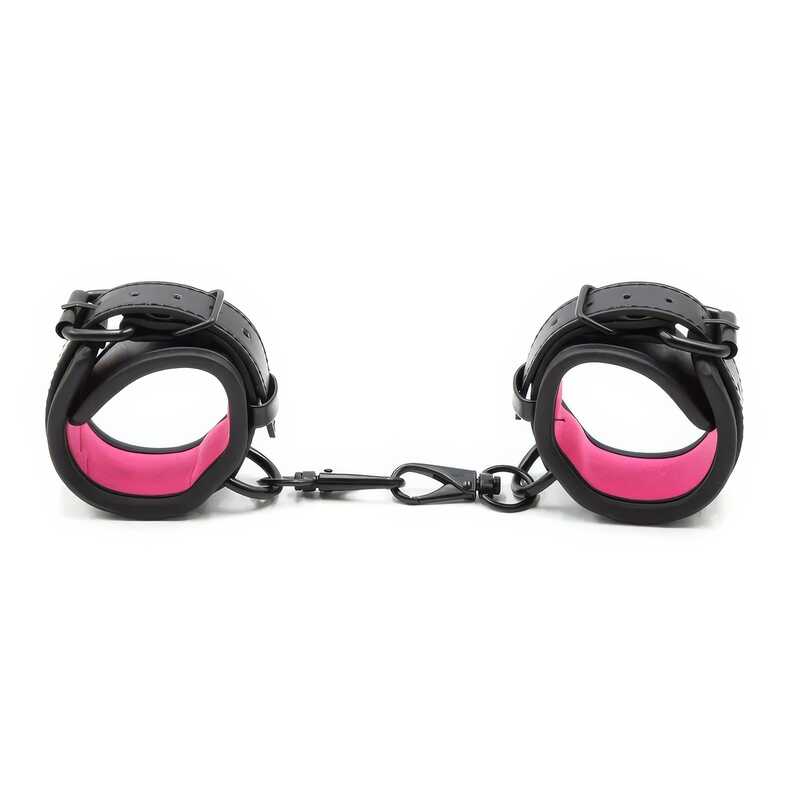 Sorte & lyserøde bondage restraints — produktvisning 2
