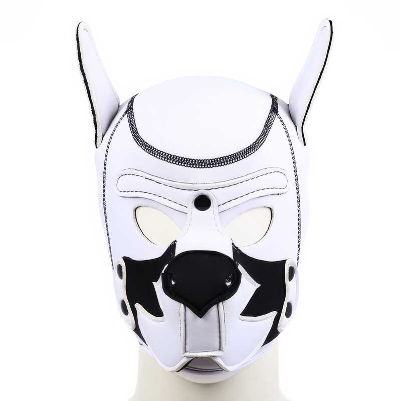 White Dog BDSM Mask — product view 4