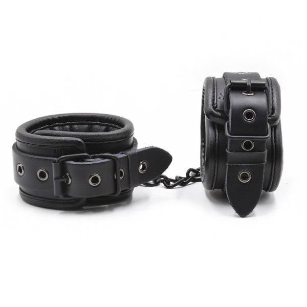 Cowhide læder bondage håndjern — produktbillede