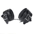 Premium læder bondage håndjern — produktbillede