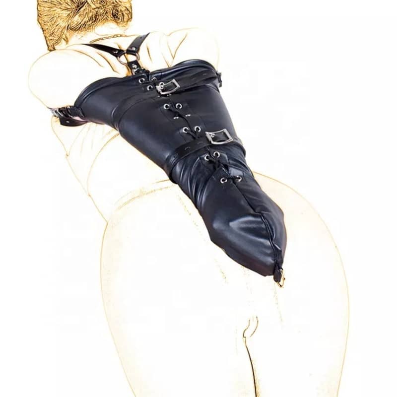 Faux Leather Bondage Armbinder — product view 2