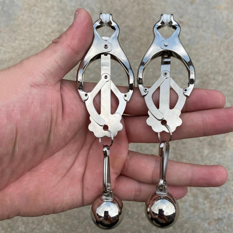 Butterfly with Balls Nipple Clamps — product view 2