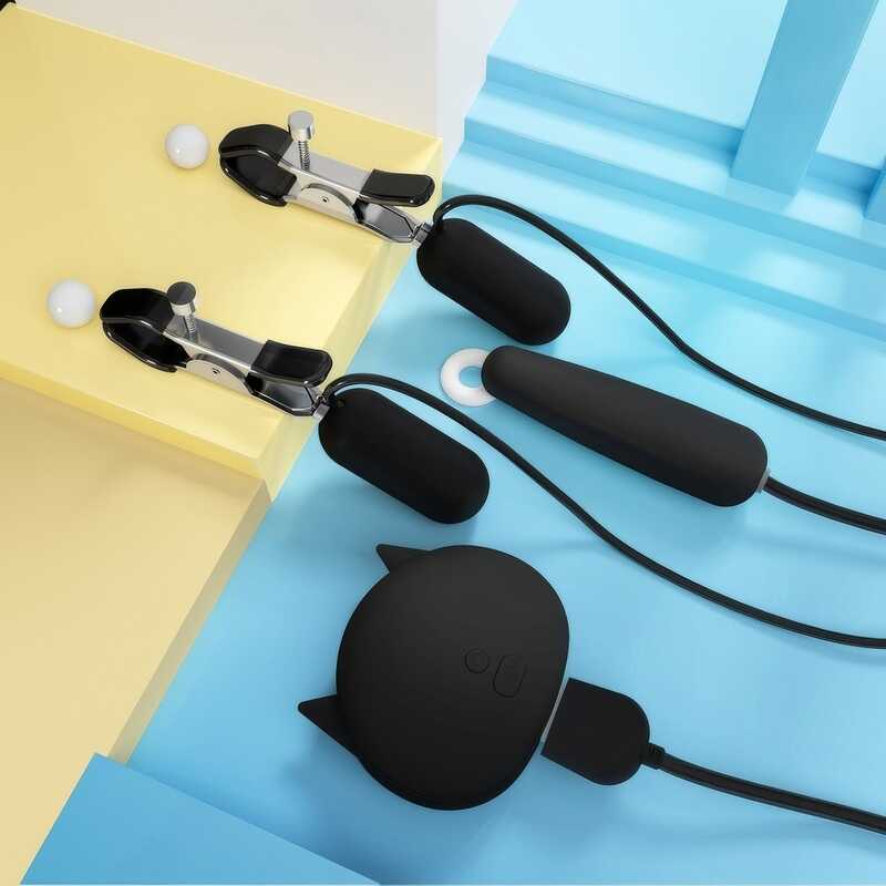 3-in-1 Vibrating Nipple Clamps — product view 4