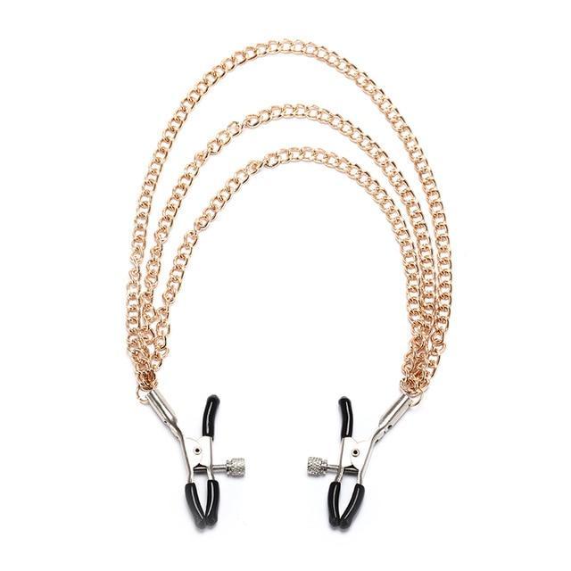 Gold Chain Nipple Clamps — product image