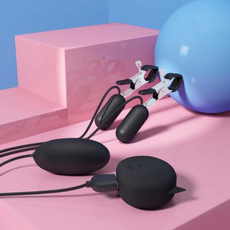 3-in-1 Vibrating Nipple Clamps — product image