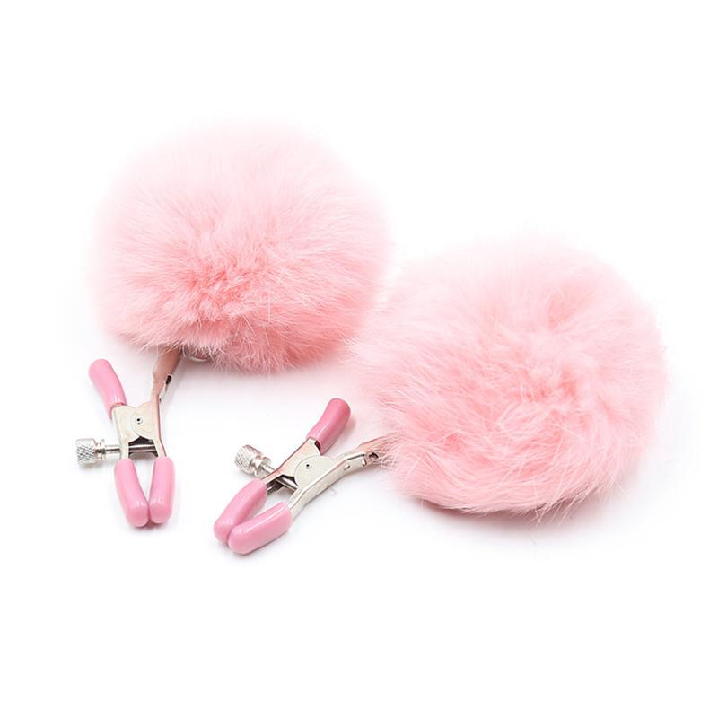 Faux-Fur Nipple Clamps — product view 2