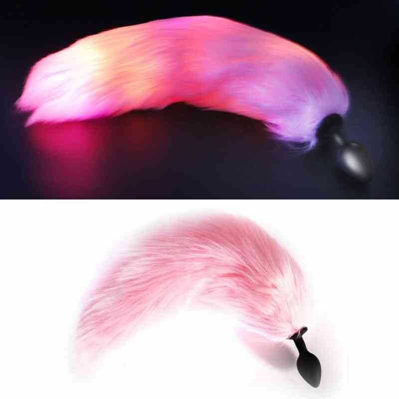LED Fox Tail Butt Plug — product image