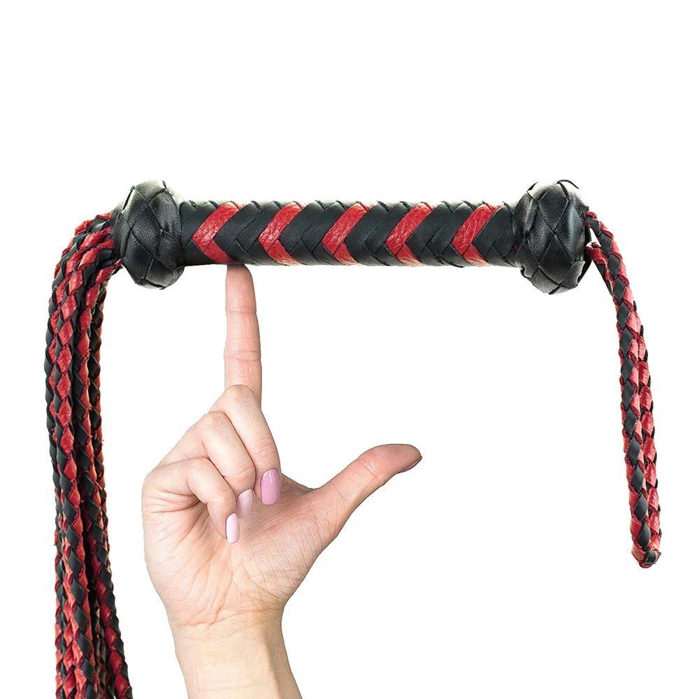 Mit Federspitze Leder BDSM-Peitsche — Produktansicht 5