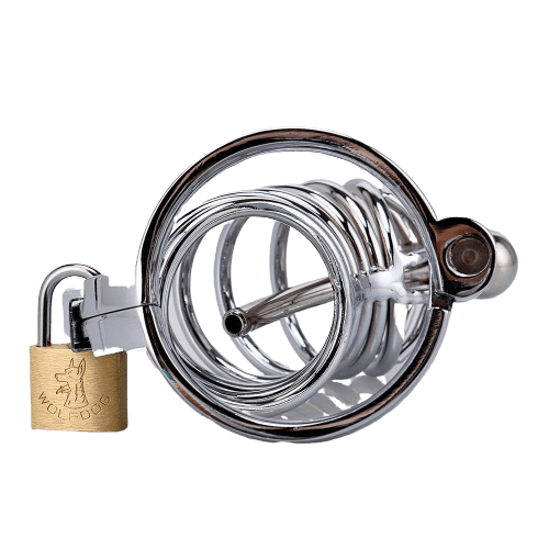 Chastity Cage with Urethral Plug — product view 4