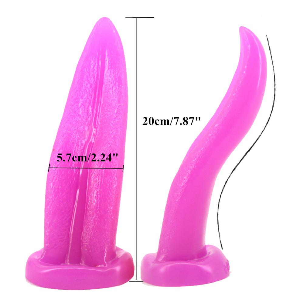 Dildo realista con forma de lengua — vista 3 del producto
