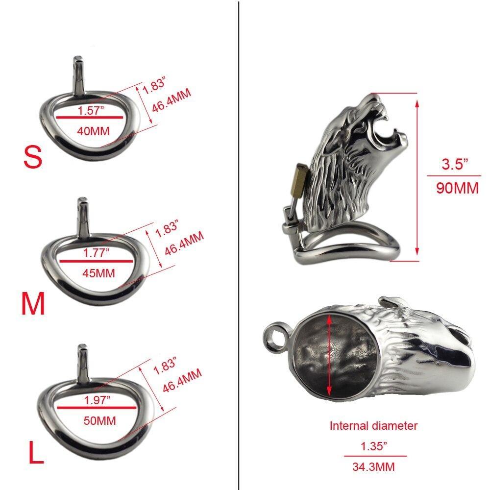 Lion Steel Chastity Cage — product view 3