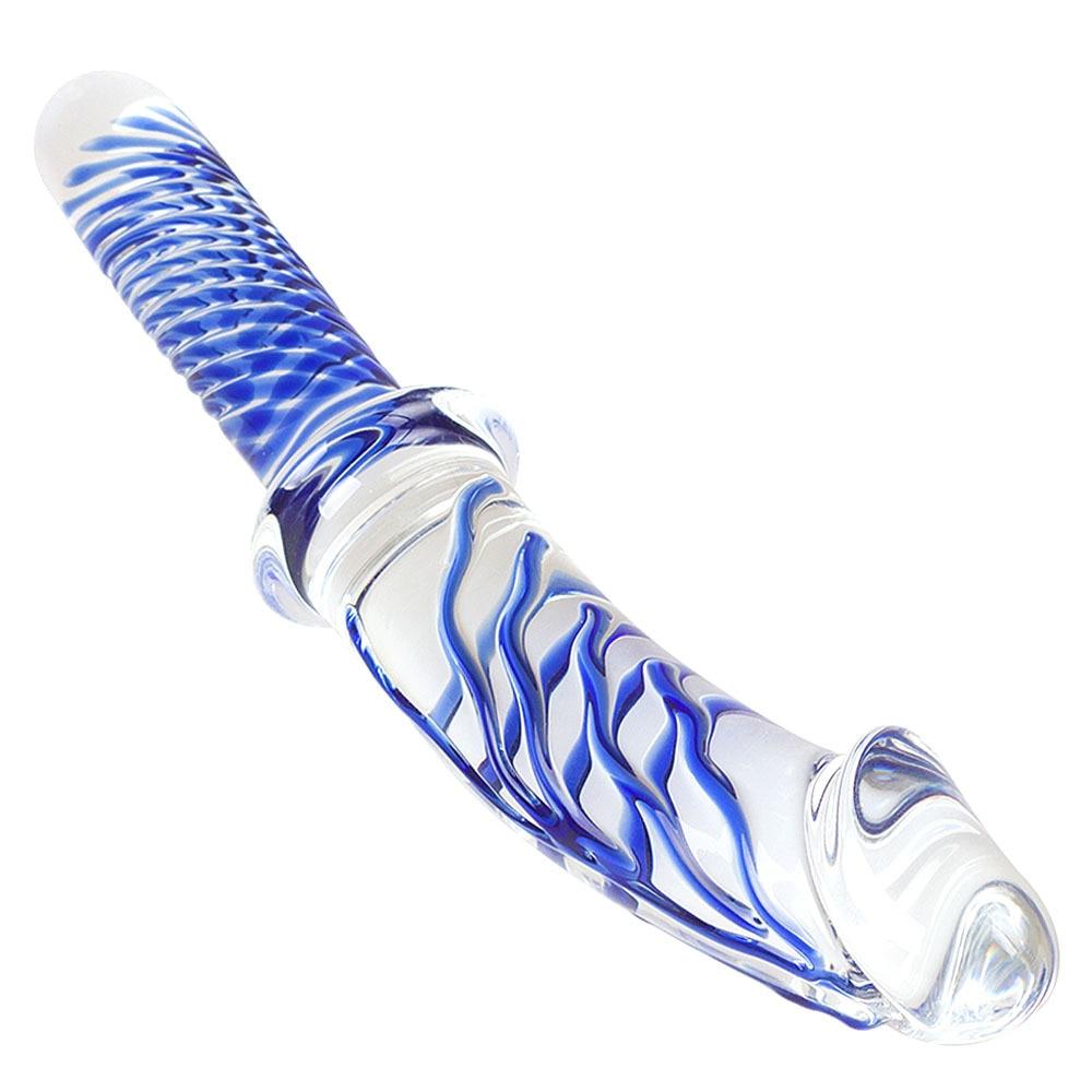 Set de dildo y plug anal de cristal — vista 2 del producto