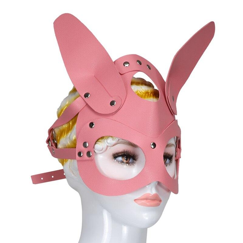 Masque Bondage Lapin Rose Sexy — vue du produit 5