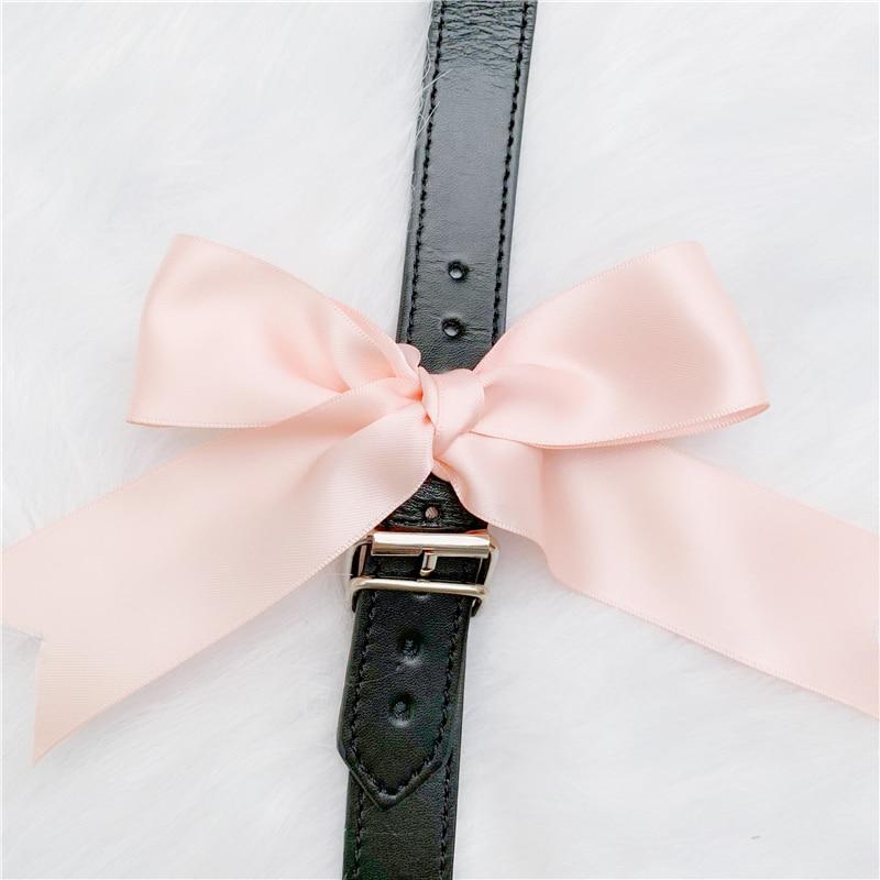 BDSM-set med halsband och manschetter, leopardmönster — produktvy 4