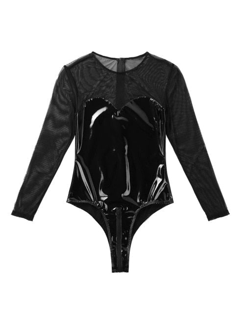 Vinyl Bodysuit Long-sleeve — product view 4