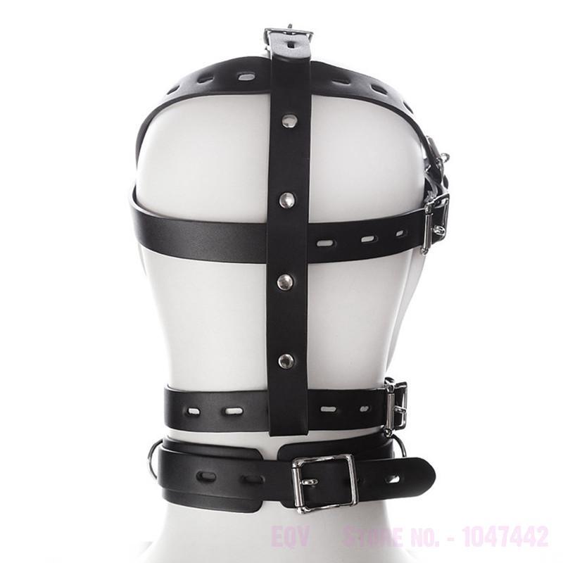 Open-Face Bondage Hood with Gag — product view 4
