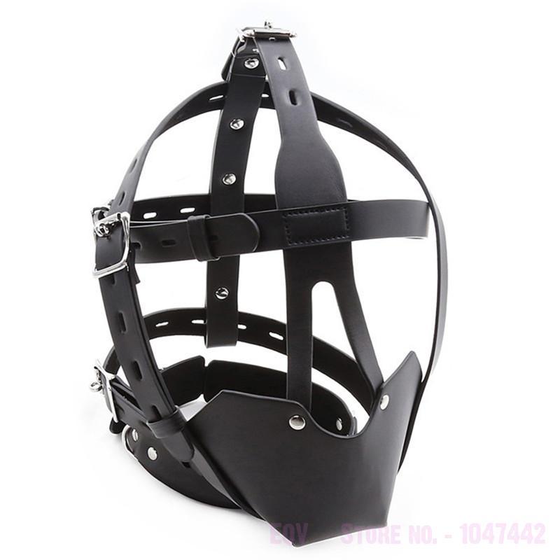 Open-Face Bondage Hood with Gag — product view 2