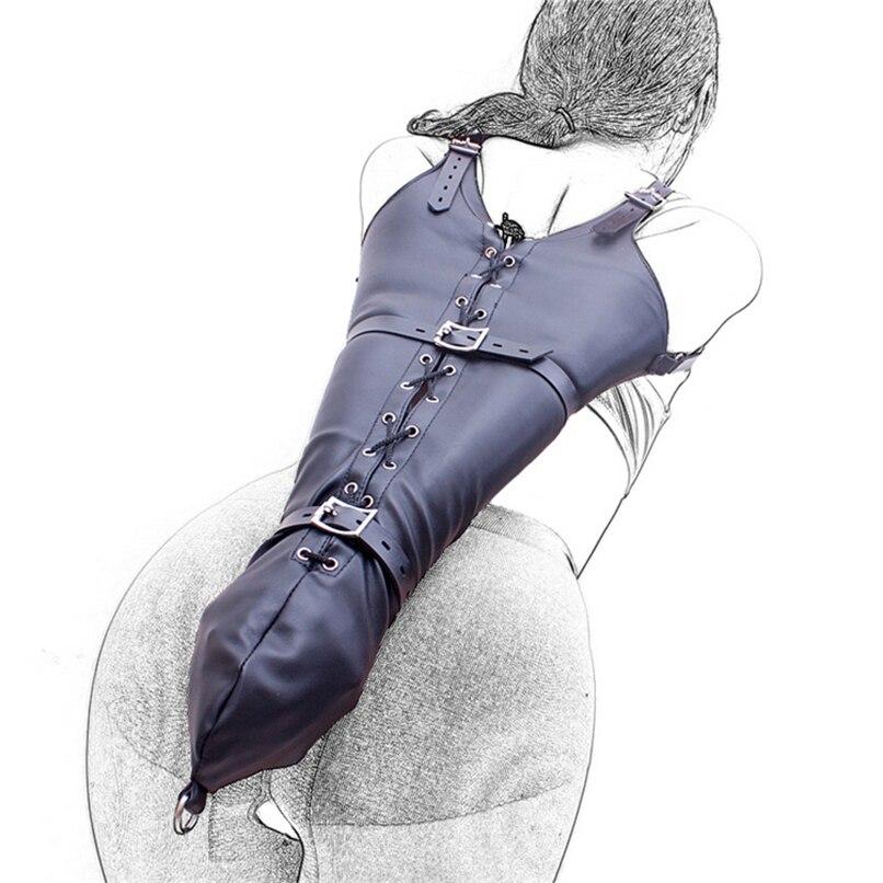 Faux Leather Bondage Monoglove — product view 2