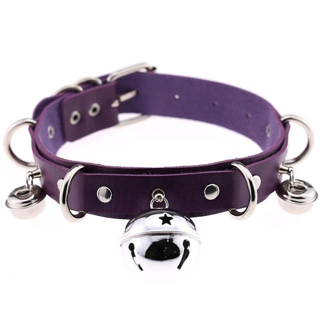 Gothic choker med fem ringar och bjällror — produktvy 5
