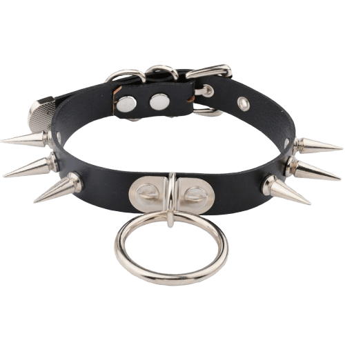 O-Ring Spiked Choker — product view 3