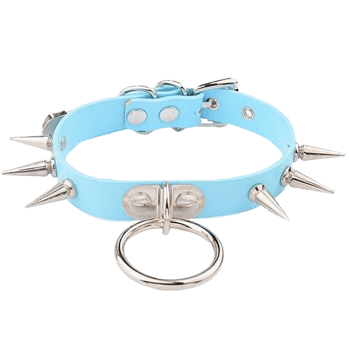 O-Ring Spiked Choker — product view 4