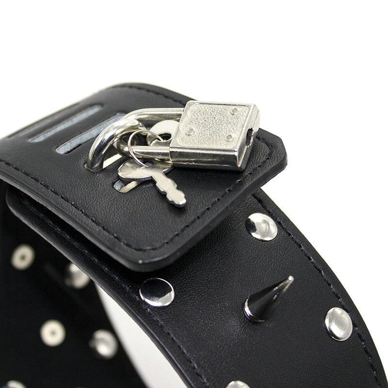 Studerede BDSM Collar & Leash — produktvisning 2