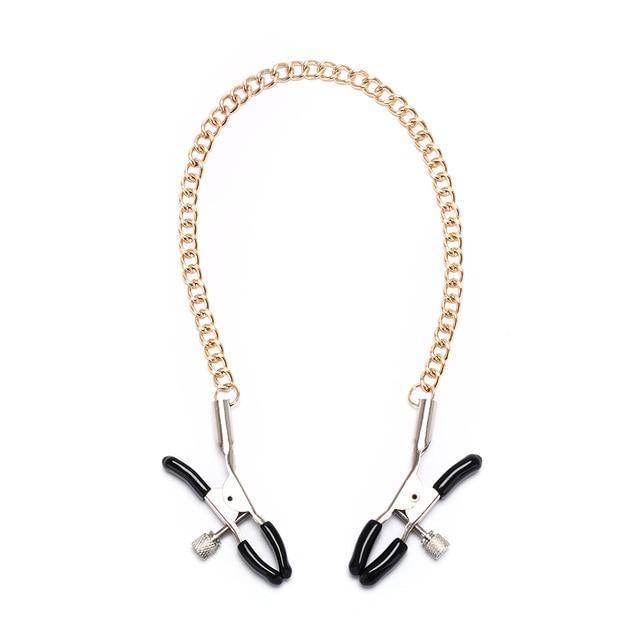 Gold Chain Nipple Clamps — product view 2