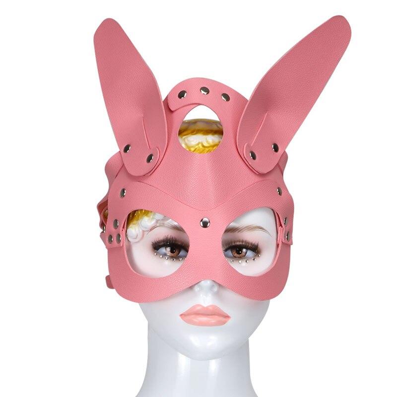 Masque Bondage Lapin Rose Sexy — vue du produit 2