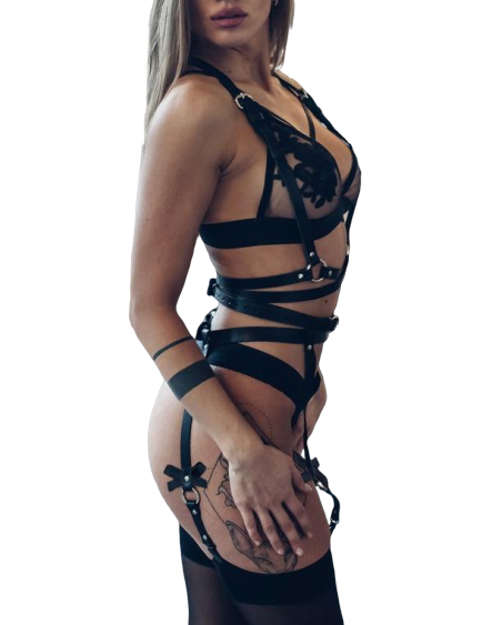 BDSM Bow-tie Body Harness for Women — product view 3