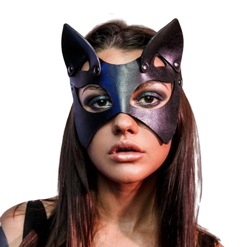 Kat Faux Leather Bondage Maske — produktvisning 2