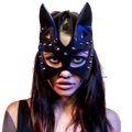 Kat Faux Leather Bondage Maske — produktbillede