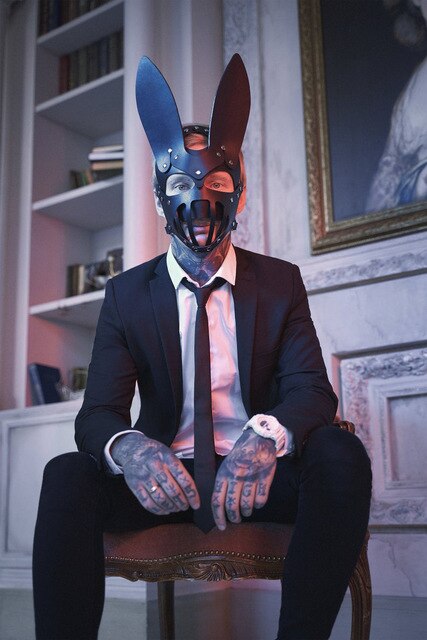 Sexy Men's Bondage Mask — product view 3