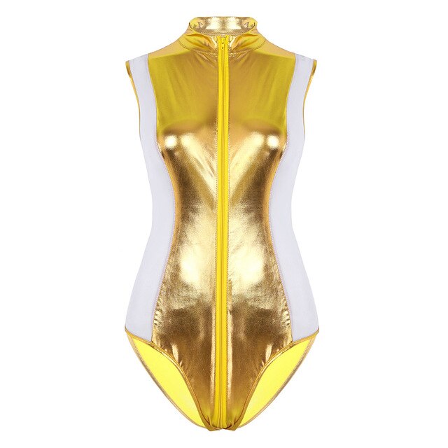 Blank vinylbodysuit — produktvy 4