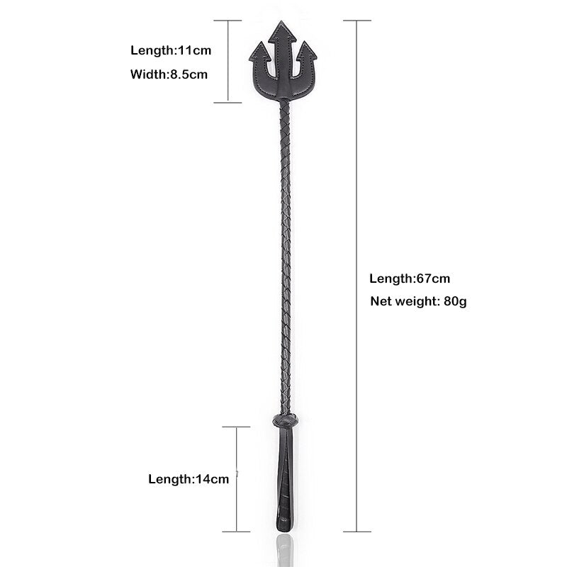 Trident BDSM Riding Crop — product view 3