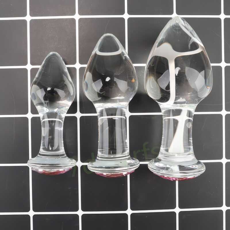 Smooth Glass Butt Plug — product view 4