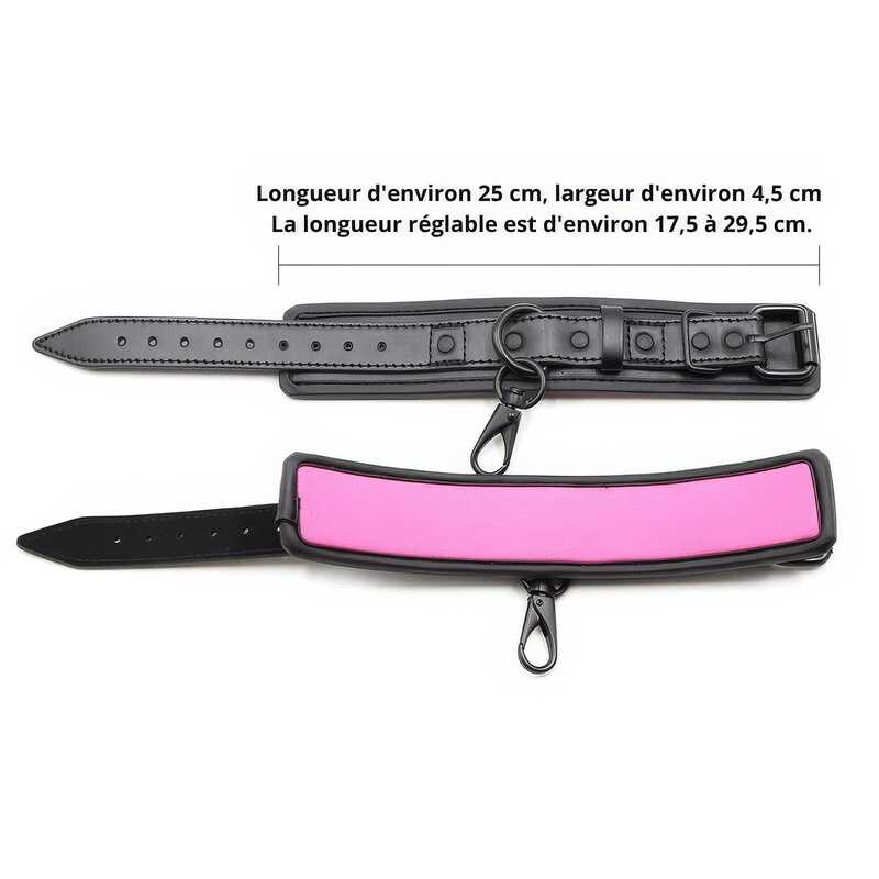 Sorte & lyserøde bondage restraints — produktvisning 7