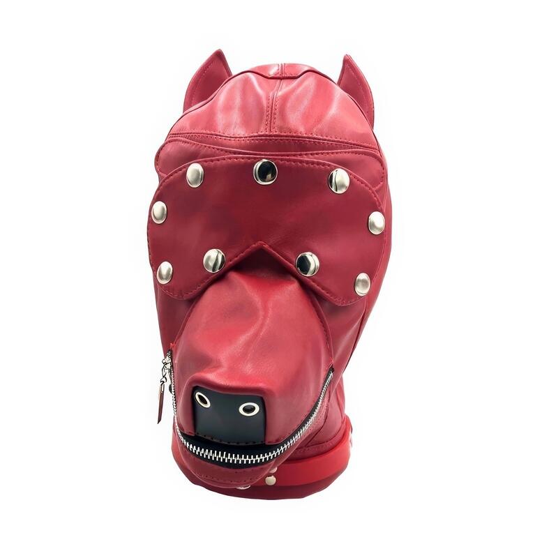 Red Bondage Hood — product view 4